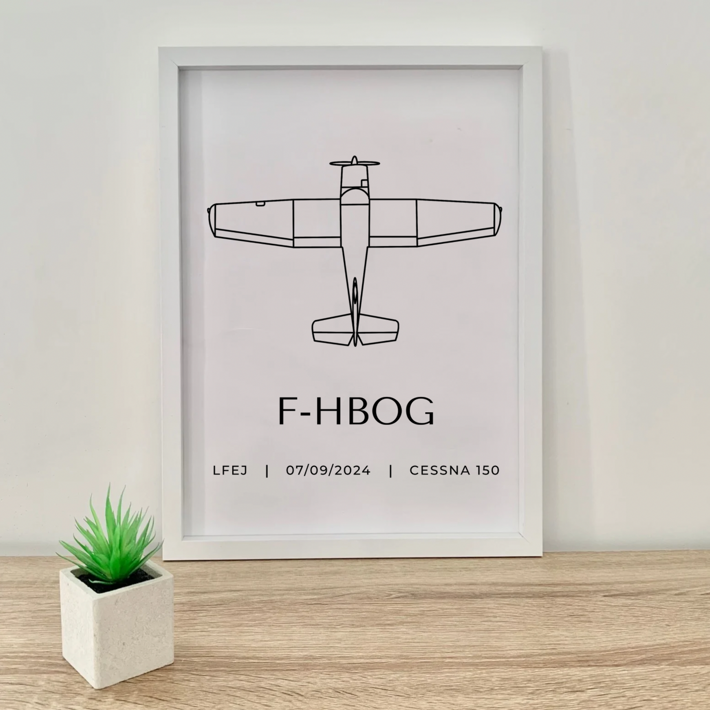 Cadre aviation pour pilote - cadeau personnalisé