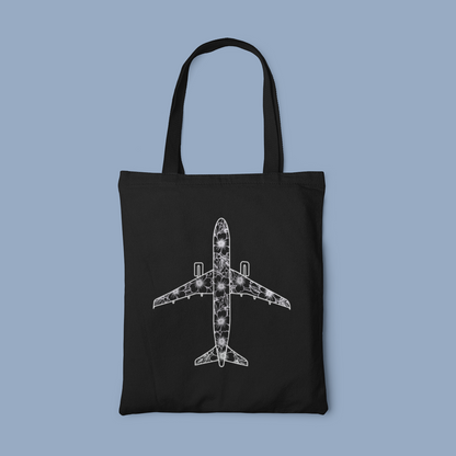 Tote-bag Avion Fleuri