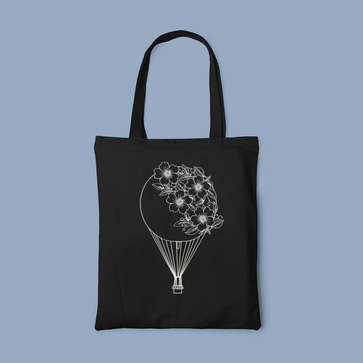 Tote bag ballon à gaz fleuri