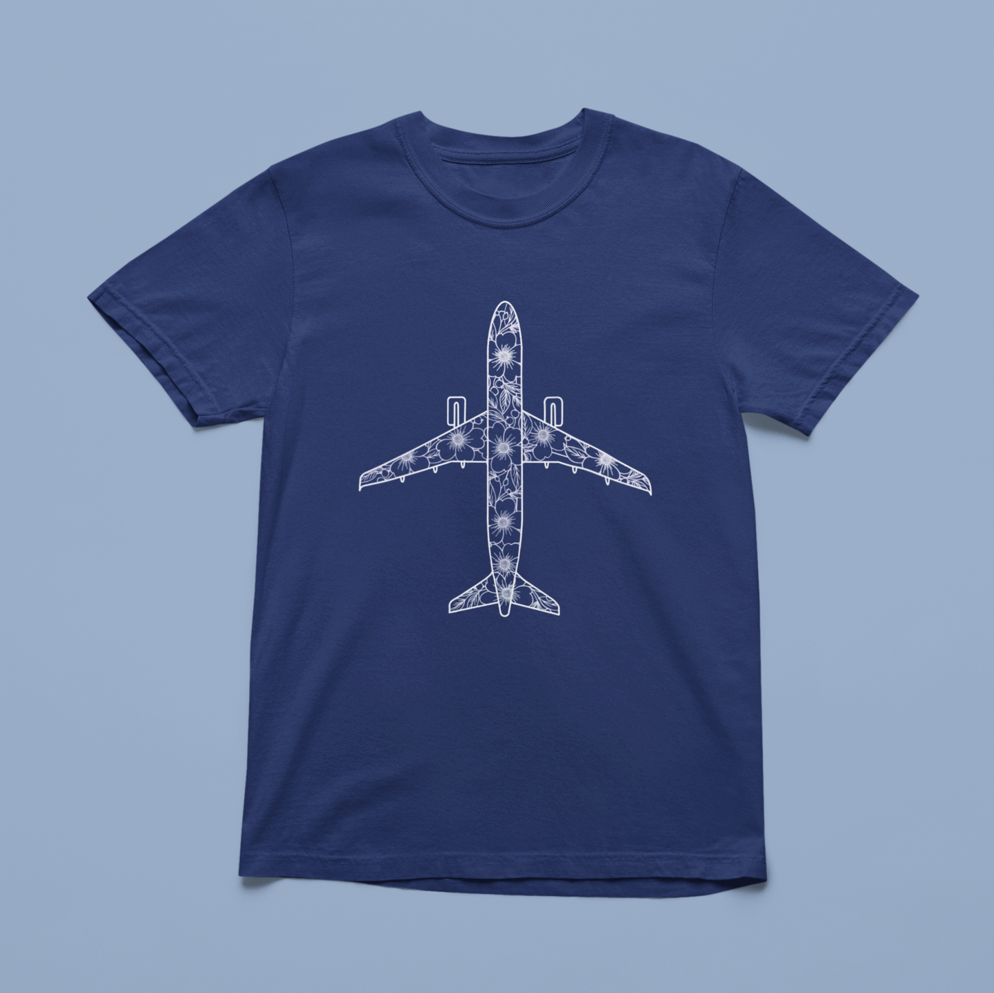 Tshirt avion Fleuri