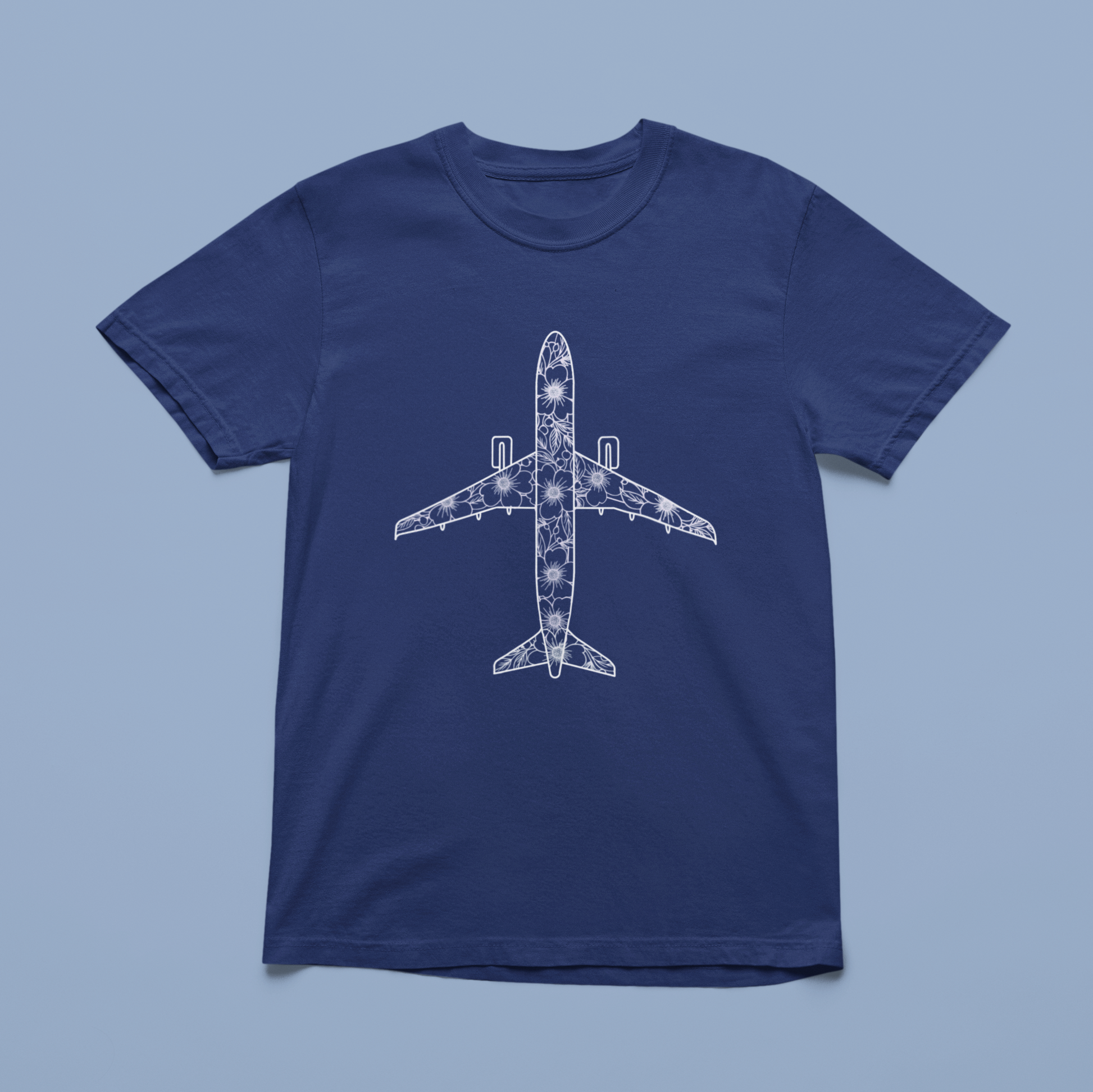Tshirt avion Fleuri