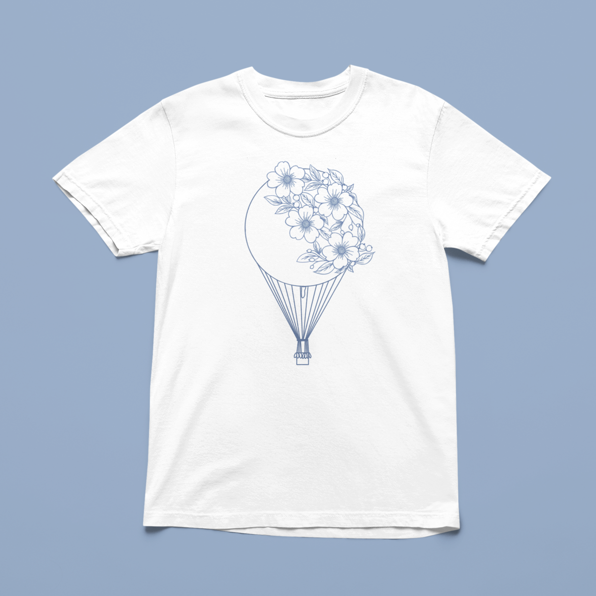 Tshirt ballon à gaz fleuri