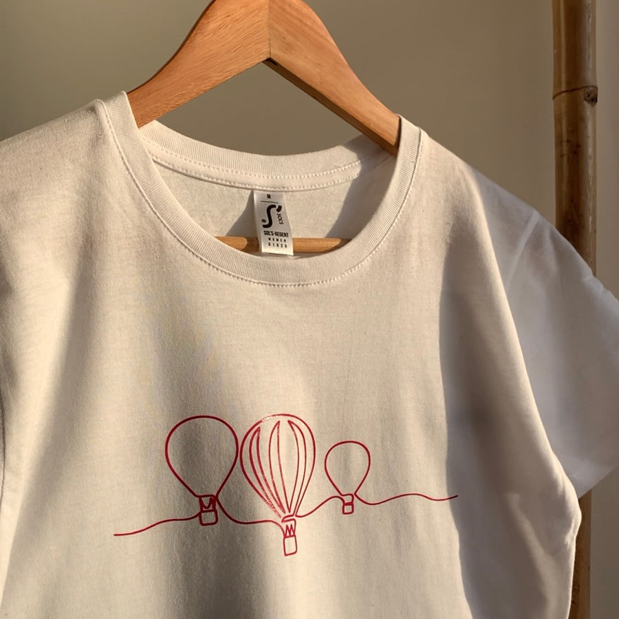 Tshirt montgolfière rose
