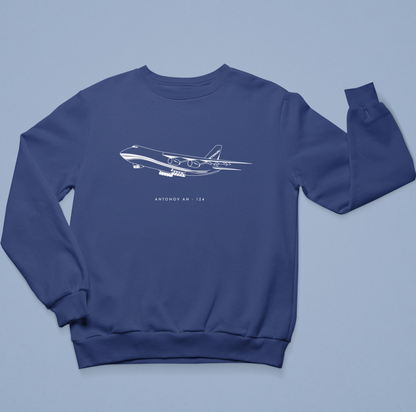 sweatshirt antonov an-124 bleu